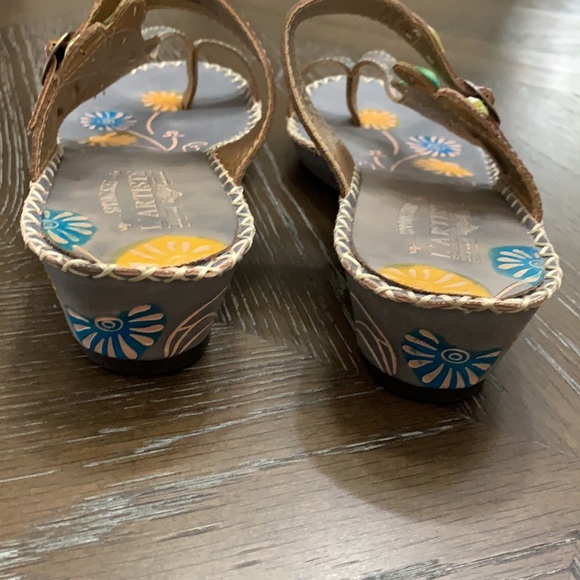 Spring Step L’Artiste gray leather toe loop sandal Size 38 /8.5 - Picture 12 of 17